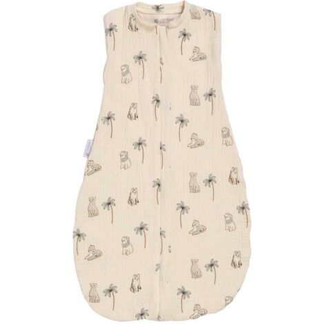 Gigoteuse d'emmaillotage 2-en-1 - CANDIDE - 55 cm - 0/3 mois - Blanc imprimé lange tigre
