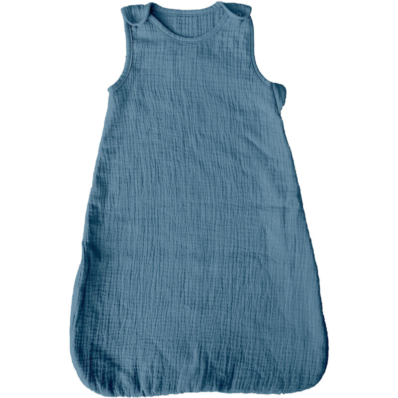 Gigoteuse en gaze de coton 50 x 90 cm bleu