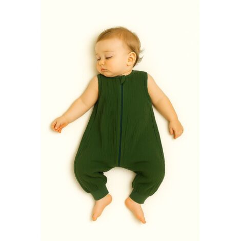 Gigoteuse en mousseline pour enfant avec jambes L 9-24 mois été TOG 1.0 - vert forêt