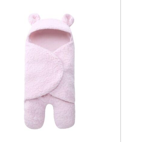 Gigoteuse et couette en polaire rose à capuche pour bébés (0-6 mois) - Pour rester bien au chaud et confortable