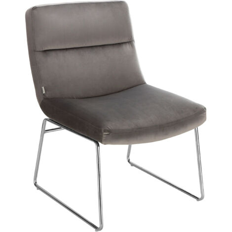 Gil-Chaise longue en gris velours