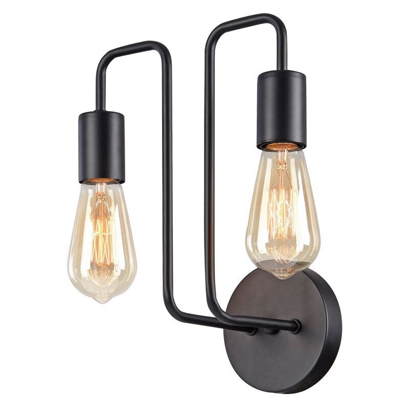 Applique Contemporanea Gilbert Metallo Nero 2 Luci