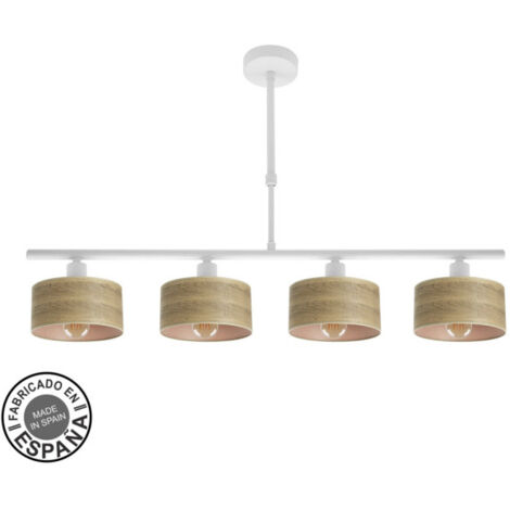 gilda lampe 4xe14 weiß/helles holz regx76x14 cm