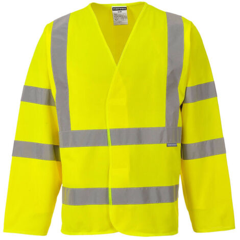 Gilet 2 bandes & baudrier manches longues couleur : Jaune taille S/M - PORTWEST