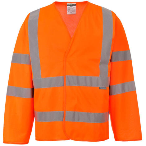 Gilet 2 bandes & baudrier manches longues couleur : Orange taille XX/3X - PORTWEST