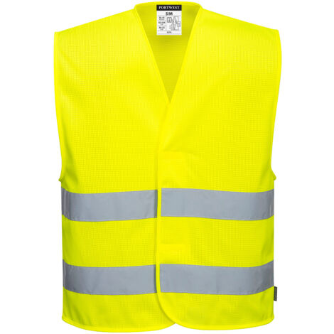 Gilet 2 bandes Hi-Vis MeshAir couleur : Jaune taille S/M - PORTWEST