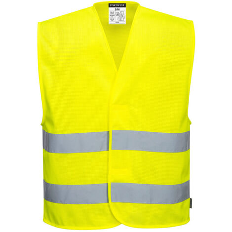 Gilet 2 bandes Hi-Vis MeshAir couleur : Jaune taille XX/3X - PORTWEST