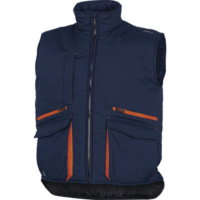 Bodywarmer Delta Plus SIERRA2 Unisexe, Bleu marine/Orange, taille l, Coupe-vent ( Prix pour 1 )