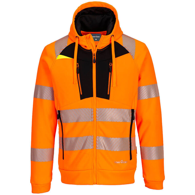 Portwest - Dx4 - Sweat à Capuche Zippé Haute-visibilité - Taille Xxl - Orange/noir Portwest - Dx4 - Sweat à Capuche Zippé Haute-visibilité - Taille Xxl - Orange/noir