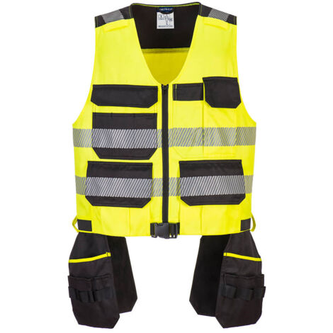 Gilet à outils PW3 classe 1 couleur : Jaune/Noir taille S - PORTWEST