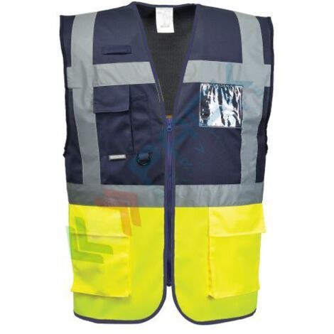 Gilet ad alta visibilità Portwest Executive Paris bicolore Blu navy XL