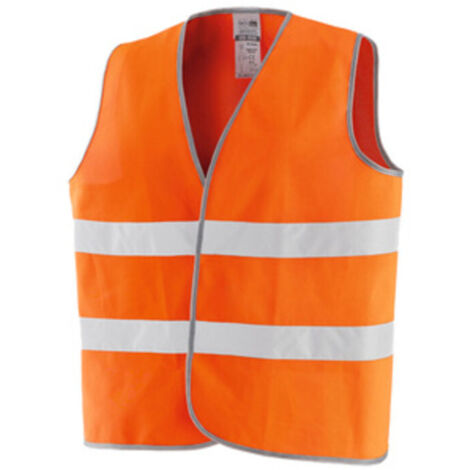GILET ALTA VISIBILITA ARANCIO OMOLOGATO- 1,0 pz