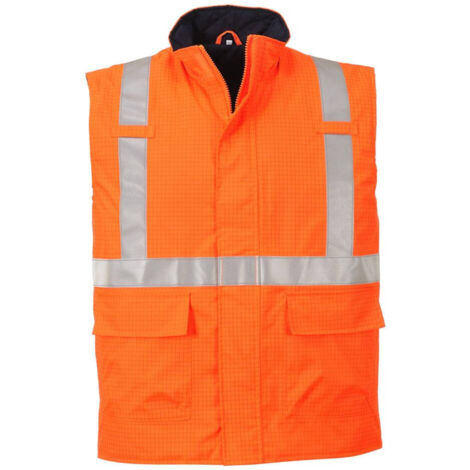 Gilet alta visibilità Bizflame antistatico e FR - XXXL - Arancione - Portwest