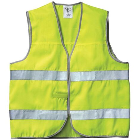 Gilet alta visibilità "New Way" 100% poliestere smanicato con bande rifrangenti -Giallo