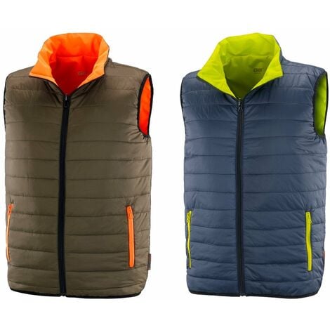 Uomo Hi Viz Vis Vest Gilet ad alta visibilità Gilet Pocket Workwear Giacca  di sicurezza