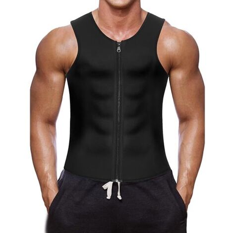 Gilet Amincissant - Néoprène Élastique avec Fermeture Éclair - Soutien Lombaire et Abdominal - Pour Entraînement, Posture ou Port Quotidien - Taille Unique