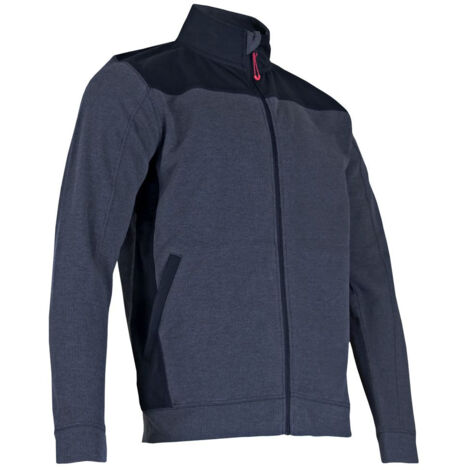 Gilet bi-matières zippé ML col montant - 8072 MOTEUR - LMA - taille 4