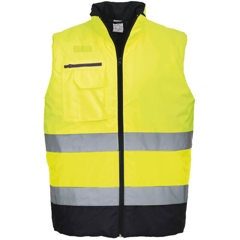 Weste Bodywarmer Hochsichtbar Bicolour Farbe, Gelb/navy Größe Xxxl - Portwest