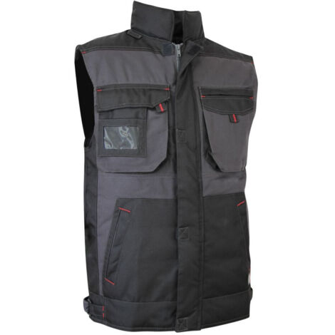 Gilet bodywarmer LMA 2058 SABLE taille 4 gris/noir multi-poches polyester