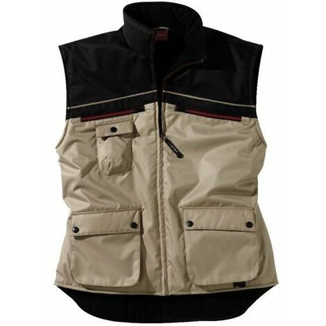 Gilet Chaud Work Attitude Beige - Noir Taille Xxl - Ag1xxl