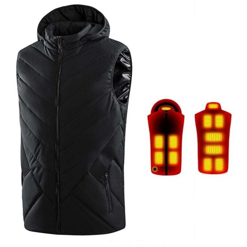 Gilets chauffants pour hommes et femmes avec chargeur USB Gilet chauffant à température réglable pour le travail en extérieur et la