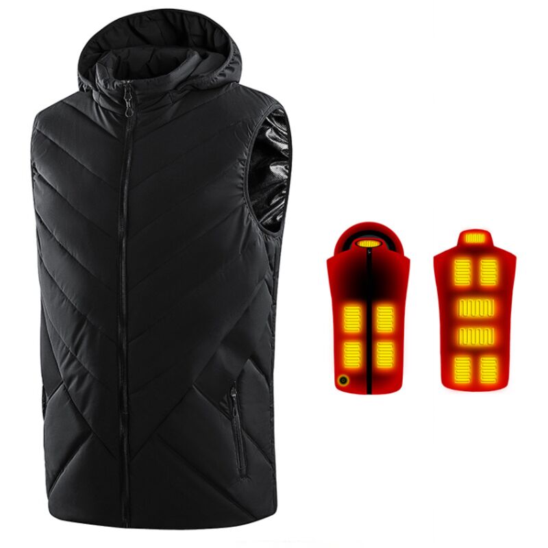 Gilet chauffant à charge usb pour homme et femme Gilet chauffant pour le corps chauffant réglable en température, coussin chauffant intégré pour le