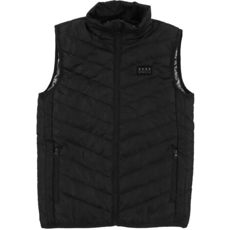 Gilet chauffant électrique 17 zones, température constante intelligente, 4 interrupteurs, 3 vitesses, gilet chauffant Intelligent,noir M