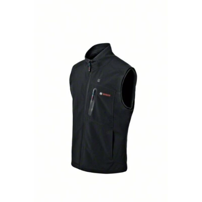 Ghv 12+18V xa - Gilet chauffant a batterie (Softshell, noir, taille l, batterie 12V x 2.0 Ah) - Bosch Professional