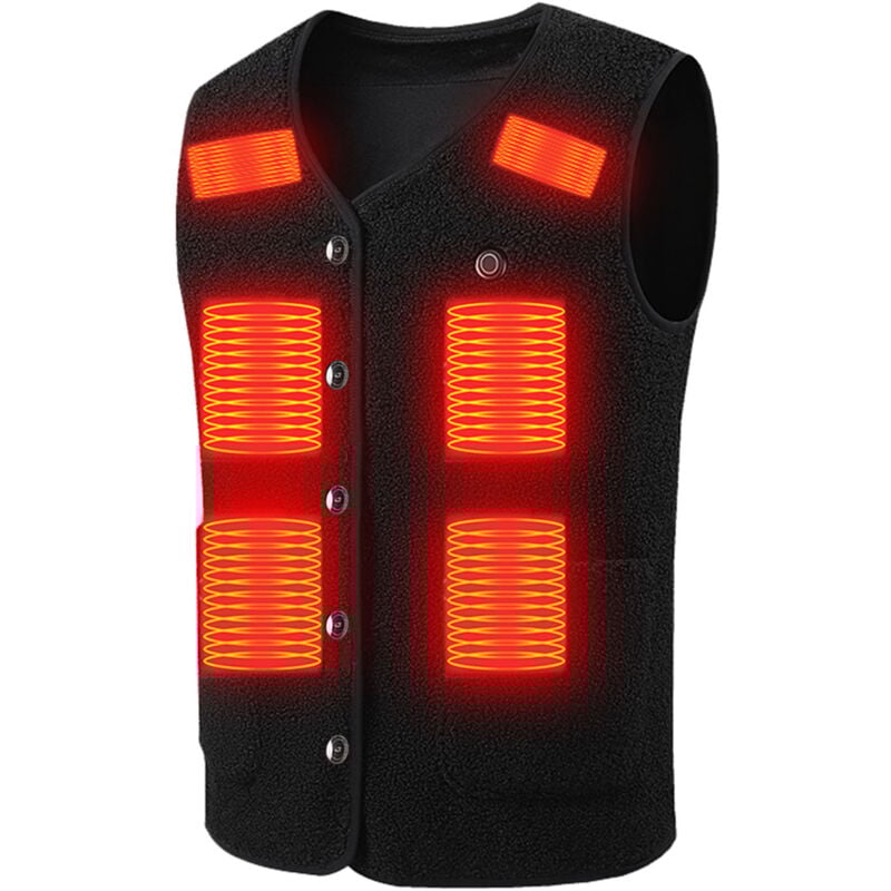 Zoternen - Gilet chauffant, Gilet chauffant électrique d'extérieur à chargement usb, Vêtements chauffants d'hiver, Gilet chauffant électrique à seize