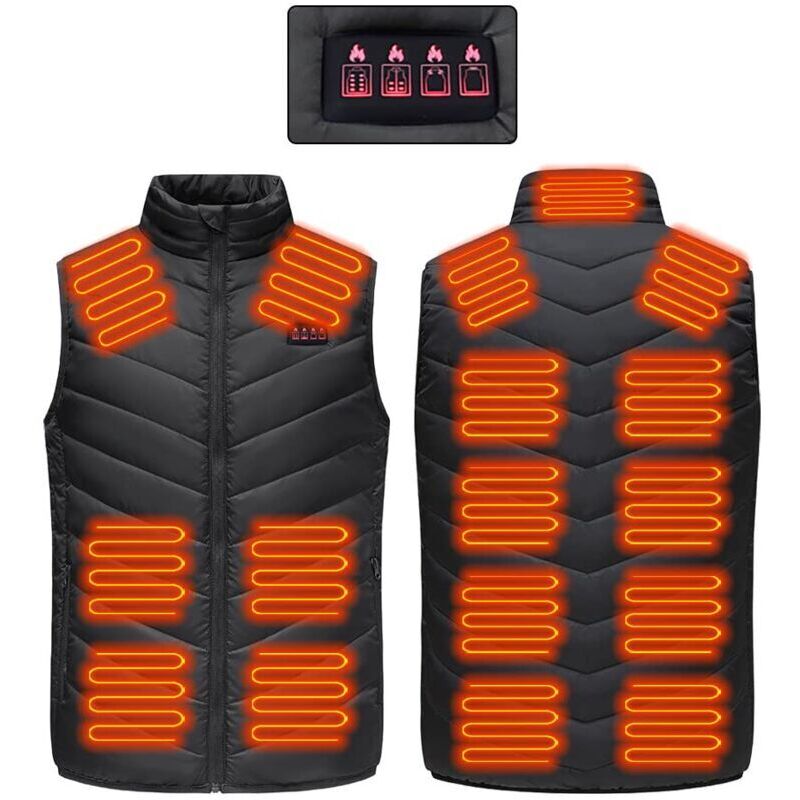 Gilet Chauffant Léger pour Hommes, Gilet Chauffant électrique Rechargeable Intelligent,
