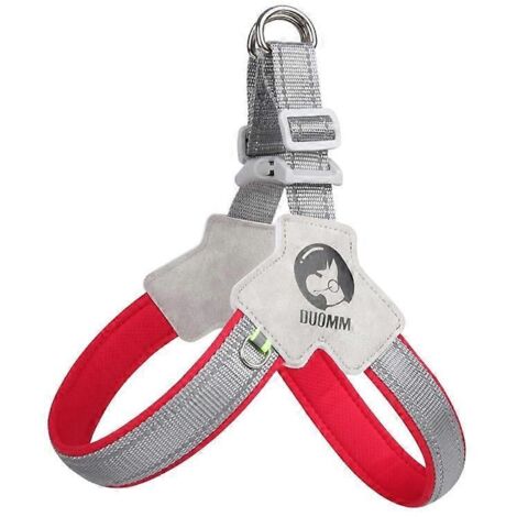 Gilet chien réglable respirant entraînement dos bande réfléchissante extérieur rouge S.