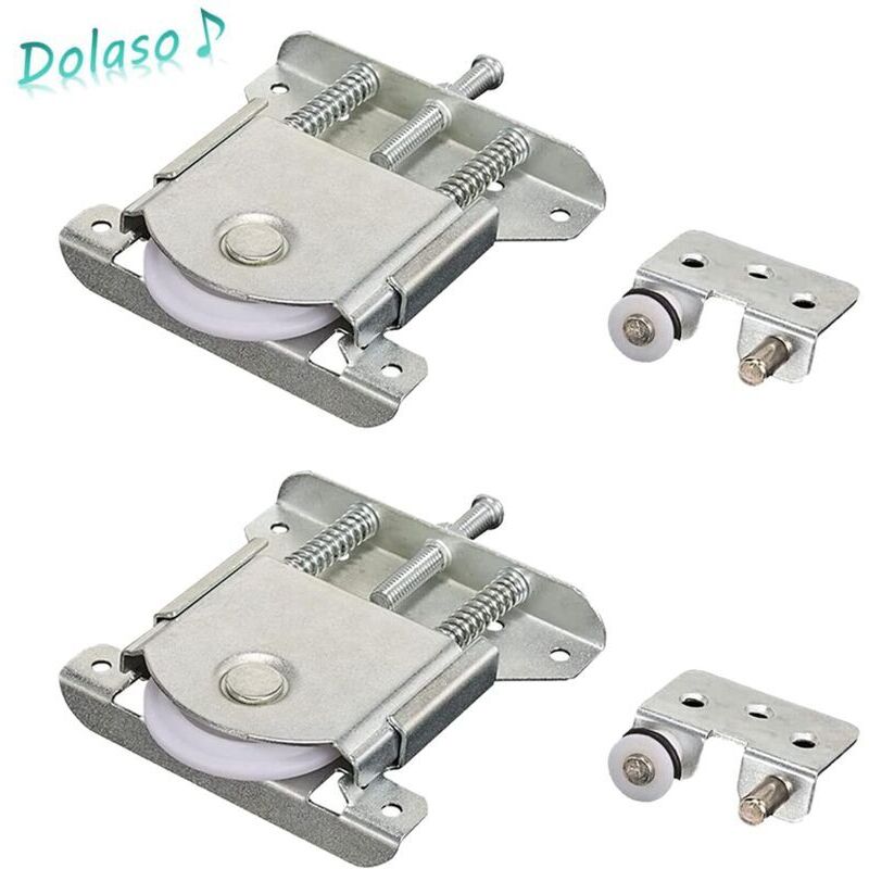 2 Paires Roulette Porte Coulissante Placard,Roulette de Coulissante,Rouleau Placard,Meubles Roues Coulissante,pour Armoires, Fenêtres, Portes