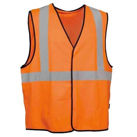 Gilet da lavoro ad alta visibilità Cofra Beaming-Arancione-XL Outlet