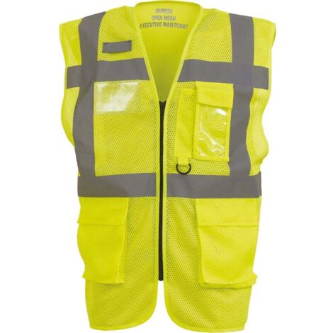 Gilet da lavoro alta visibilità Yoko Top Cool "Management" Giallo L