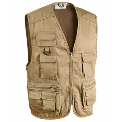 Gilet da Lavoro con Zip e Tasche - Collo a V - Star Blu Navy XXL