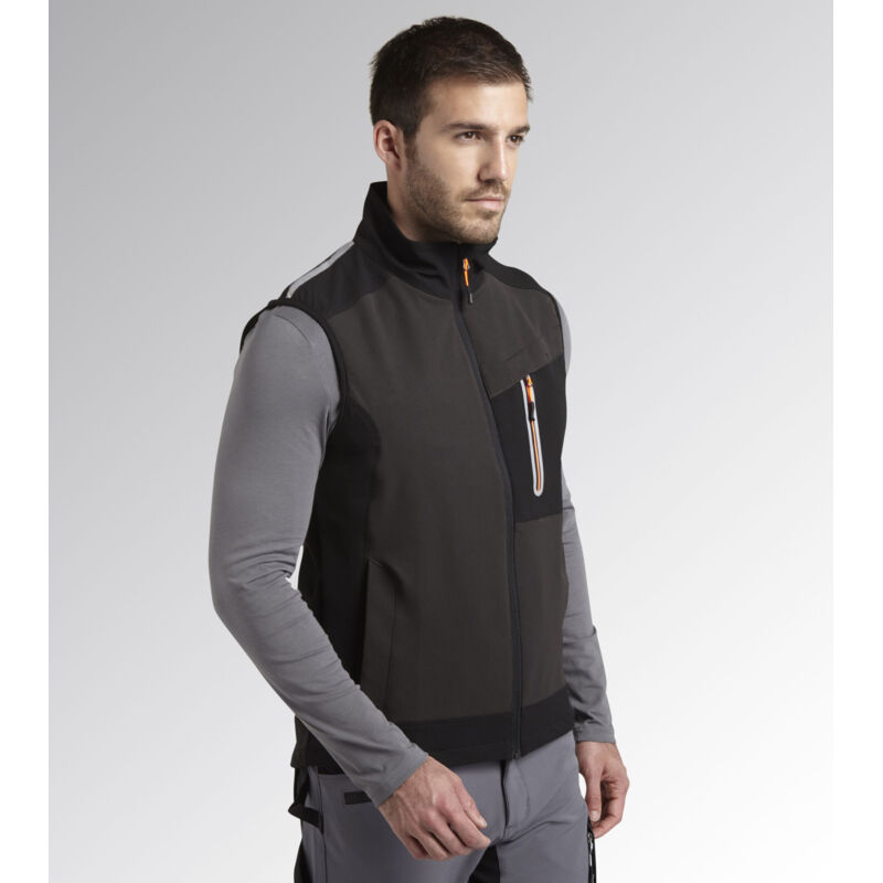 Softshell-Jacke ohne Ärmel - Carbon tech - Größe m - Grau - 702.175343 75135 - Diadora