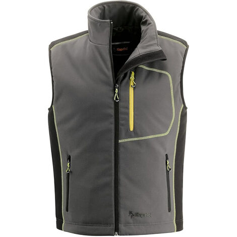 GILET DA LAVORO IMBOTTITO DYNAMIC GRIGIO/NERO TG. M/L/XL/XXL TASCHE ZIP KAPRIOL, "XL"