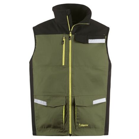 Gilet da lavoro kavir verde/nero m multitasche - kapriol