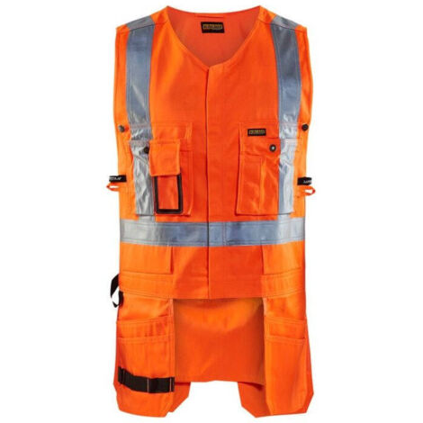 Gilet da lavoro porta-attrezzi alta visibilità 3027 - Arancione fluorescente XXXL