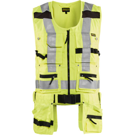 Gilet da lavoro porta-attrezzi alta visibilità 3032 - Giallo fluorescente XS