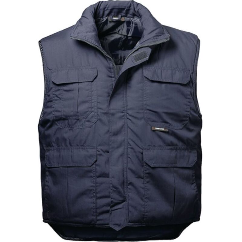 Craftland - Gilet de camionneur Taille xl 58/60 bleu 65 % pes / 35 % coton