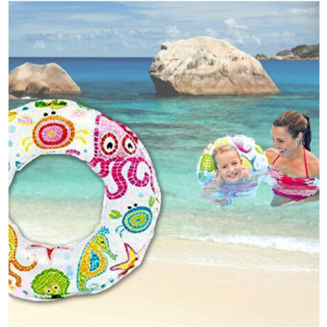 Gilet De Sauvetage Donut Gonflable Flottant Mer Piscine Plage Enfants 51cm
