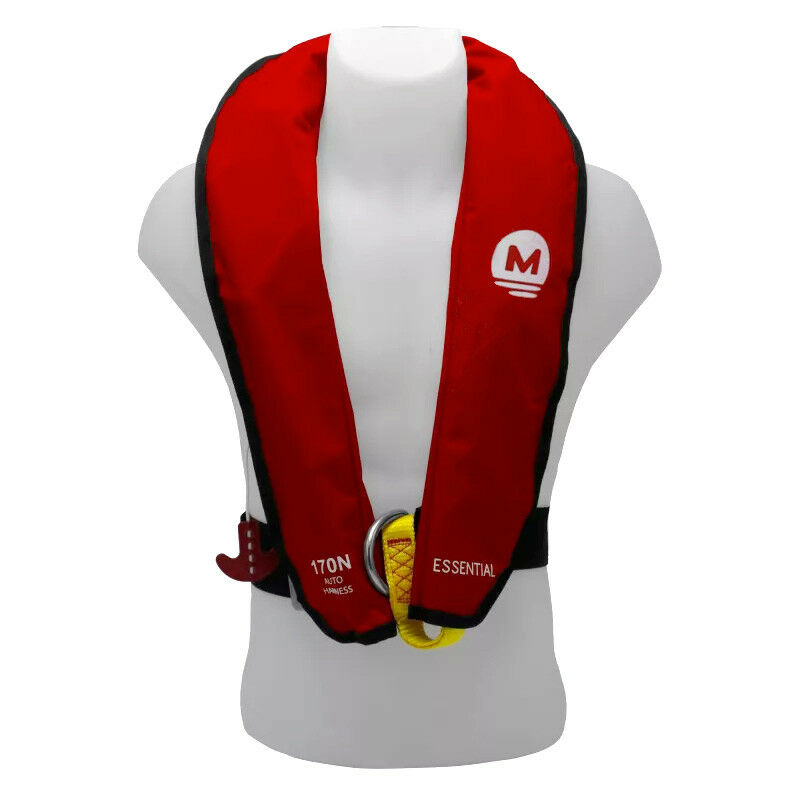 Gilet de sauvetage gonflable automatique 170N avec harnais ESSENTIAL Rouge - ORANGEMARINE -