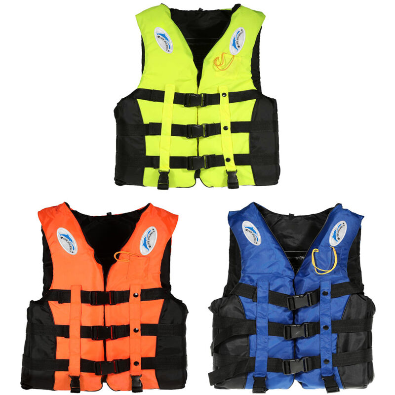 Gilet de sauvetage pour adulte avec sifflet, idéal pour la natation, le bateau et la dérive, tailles L à 2XL.
