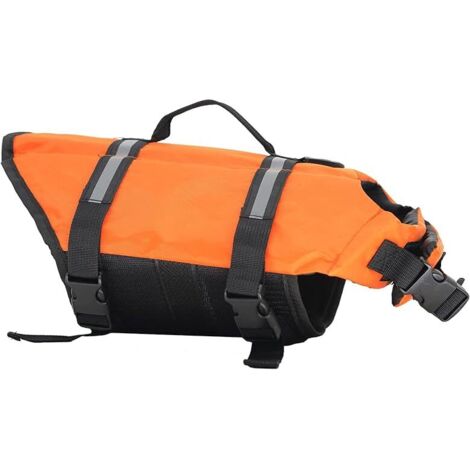 Gilet de sauvetage pour chien, idéal pour l'apprentissage de la natation, avec sangle réglable.