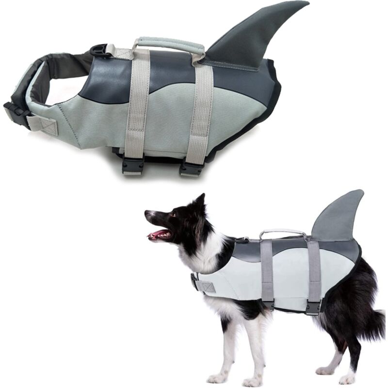 Gilet de Sauvetage pour Chien Sirène, Gilets de Sauvetage Ripstop pour Chien avec Poignée de Sauvetage pour Petits Moyens Grands Chiens Pet