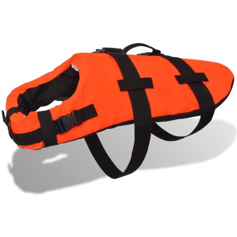 Gilet veste de sauvetage bateau canoë kayak pour chiens Taille S/M/L Orange