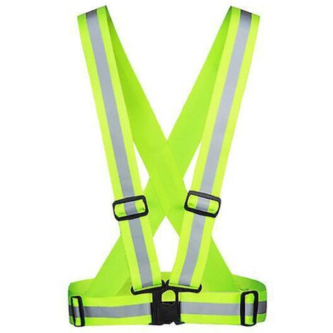 gilet De Scurit Rflchissant (1 Pice), Gilet De Haute Visibilit Rglable Et Brassard Pour La Course De Nuit, Le Cyclisme, La Marche, Le Jogging Et L