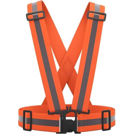 gilet De Scurit Rflchissant Haute Visibilit Rglable Gilet De Scurit Pour La Course, Le Vlo, La Moto