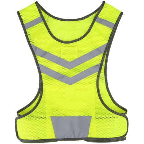 Gilet de sécurité réfléchissant haute visibilité et ajustable pour les sports de plein air : cyclisme, course à pied et randonnée.